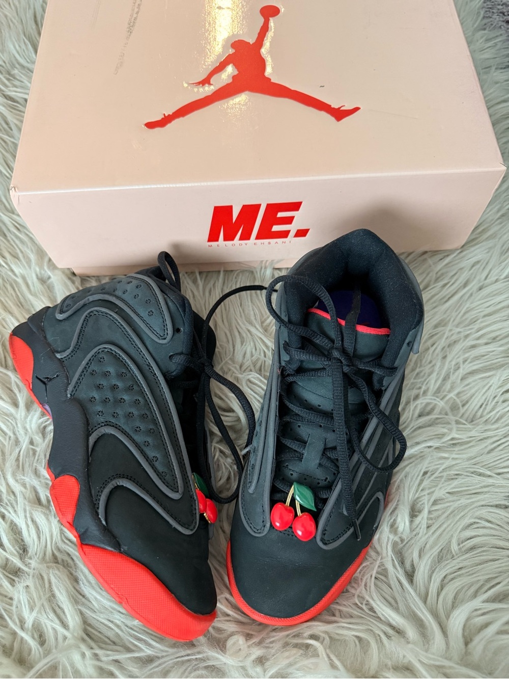 Melody Ehsani Black and Red Women's Sneakers
